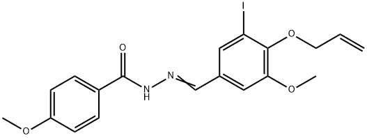 N'-[4-(allyloxy)-3-iodo-5-methoxybenzylidene]-4-methoxybenzohydrazide Structure