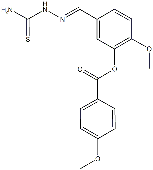 494759-22-7 5-[2-(aminocarbothioyl)carbohydrazonoyl]-2-methoxyphenyl 4-methoxybenzoate