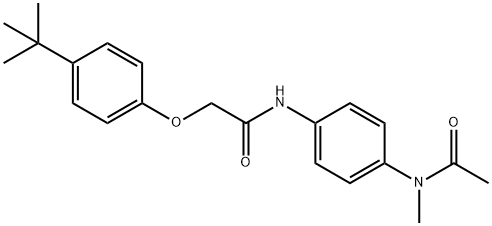 N-{4-[acetyl(methyl)amino]phenyl}-2-(4-tert-butylphenoxy)acetamide Struktur