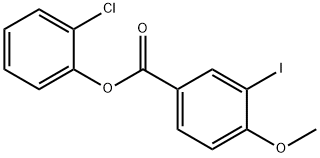 2-chlorophenyl 3-iodo-4-methoxybenzoate Struktur