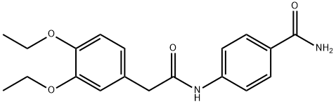 4-{[(3,4-diethoxyphenyl)acetyl]amino}benzamide Struktur