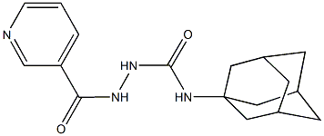 N-(1-adamantyl)-2-(3-pyridinylcarbonyl)hydrazinecarboxamide 结构式