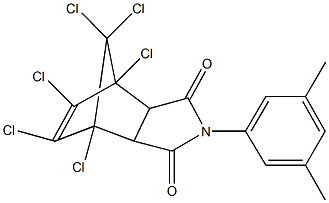 1,7,8,9,10,10-hexachloro-4-(3,5-dimethylphenyl)-4-azatricyclo[5.2.1.0~2,6~]dec-8-ene-3,5-dione 结构式