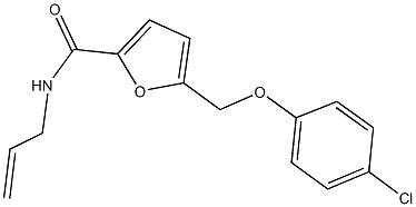 N-allyl-5-[(4-chlorophenoxy)methyl]-2-furamide 结构式