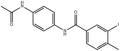 N-[4-(acetylamino)phenyl]-3-iodo-4-methylbenzamide Structure