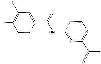 N-(3-acetylphenyl)-3-iodo-4-methylbenzamide Struktur