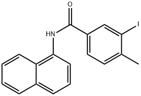 3-iodo-4-methyl-N-(1-naphthyl)benzamide Struktur