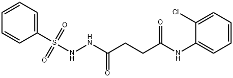 N-(2-chlorophenyl)-4-oxo-4-[2-(phenylsulfonyl)hydrazino]butanamide,496039-65-7,结构式