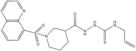 N-allyl-2-{[1-(8-quinolinylsulfonyl)-3-piperidinyl]carbonyl}hydrazinecarbothioamide Structure