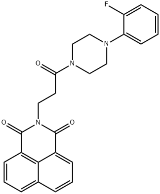 2-{3-[4-(2-fluorophenyl)-1-piperazinyl]-3-oxopropyl}-1H-benzo[de]isoquinoline-1,3(2H)-dione Structure