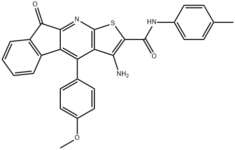 496784-69-1 3-amino-4-(4-methoxyphenyl)-N-(4-methylphenyl)-9-oxo-9H-indeno[2,1-b]thieno[3,2-e]pyridine-2-carboxamide