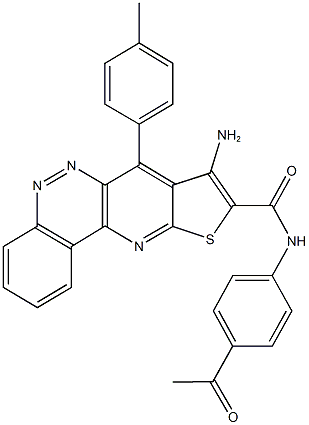 N-(4-acetylphenyl)-8-amino-7-(4-methylphenyl)thieno[3',2':5,6]pyrido[3,2-c]cinnoline-9-carboxamide Structure