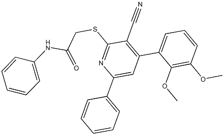 496785-49-0 2-{[3-cyano-4-(2,3-dimethoxyphenyl)-6-phenylpyridin-2-yl]sulfanyl}-N-phenylacetamide