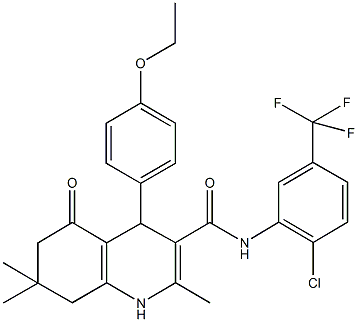 496786-73-3 N-[2-chloro-5-(trifluoromethyl)phenyl]-4-(4-ethoxyphenyl)-2,7,7-trimethyl-5-oxo-1,4,5,6,7,8-hexahydro-3-quinolinecarboxamide