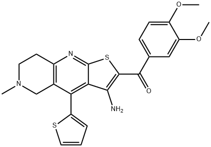 496804-99-0 [3-amino-6-methyl-4-(2-thienyl)-5,6,7,8-tetrahydrothieno[2,3-b][1,6]naphthyridin-2-yl](3,4-dimethoxyphenyl)methanone