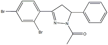 1-acetyl-3-(2,4-dibromophenyl)-5-phenyl-4,5-dihydro-1H-pyrazole|