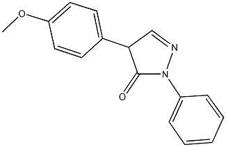 4-(4-methoxyphenyl)-2-phenyl-2,4-dihydro-3H-pyrazol-3-one Struktur