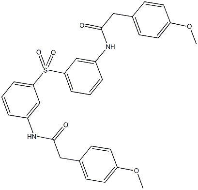 2-(4-methoxyphenyl)-N-{3-[(3-{[(4-methoxyphenyl)acetyl]amino}phenyl)sulfonyl]phenyl}acetamide Structure