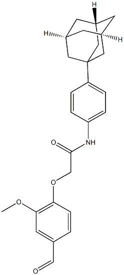 N-[4-(1-adamantyl)phenyl]-2-(4-formyl-2-methoxyphenoxy)acetamide Struktur