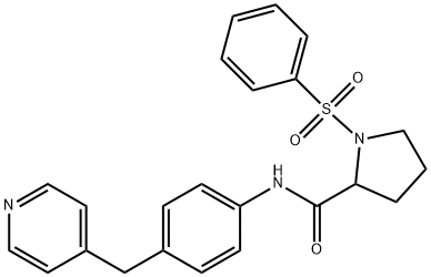 1-(phenylsulfonyl)-N-[4-(4-pyridinylmethyl)phenyl]-2-pyrrolidinecarboxamide Structure