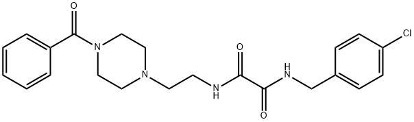 N~1~-[2-(4-benzoyl-1-piperazinyl)ethyl]-N~2~-(4-chlorobenzyl)ethanediamide Structure
