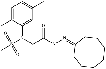 N-[2-(2-cyclooctylidenehydrazino)-2-oxoethyl]-N-(2,5-dimethylphenyl)methanesulfonamide|