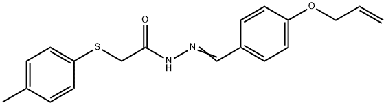N'-[4-(allyloxy)benzylidene]-2-[(4-methylphenyl)sulfanyl]acetohydrazide Struktur