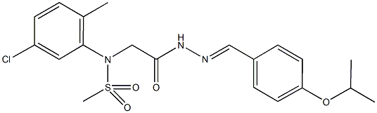 N-(5-chloro-2-methylphenyl)-N-{2-[2-(4-isopropoxybenzylidene)hydrazino]-2-oxoethyl}methanesulfonamide,496952-32-0,结构式