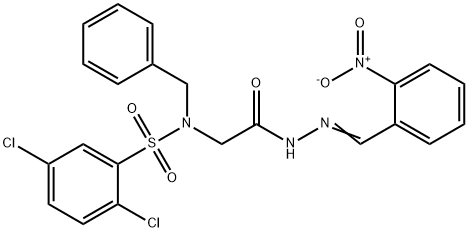 496961-23-0 N-benzyl-2,5-dichloro-N-[2-(2-{2-nitrobenzylidene}hydrazino)-2-oxoethyl]benzenesulfonamide