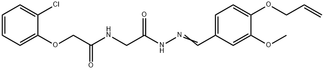 N-(2-{2-[4-(allyloxy)-3-methoxybenzylidene]hydrazino}-2-oxoethyl)-2-(2-chlorophenoxy)acetamide|
