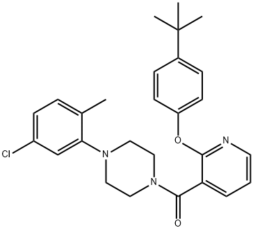 4-tert-butylphenyl 3-{[4-(5-chloro-2-methylphenyl)-1-piperazinyl]carbonyl}-2-pyridinyl ether Structure
