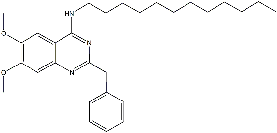 2-benzyl-N-dodecyl-6,7-dimethoxy-4-quinazolinamine Structure