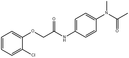 N-{4-[acetyl(methyl)amino]phenyl}-2-(2-chlorophenoxy)acetamide Struktur