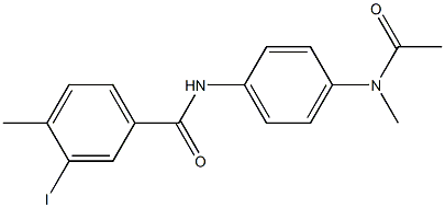 N-{4-[acetyl(methyl)amino]phenyl}-3-iodo-4-methylbenzamide Structure