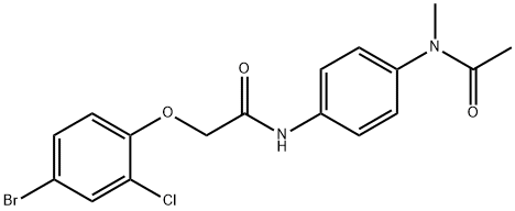 N-{4-[acetyl(methyl)amino]phenyl}-2-(4-bromo-2-chlorophenoxy)acetamide Structure