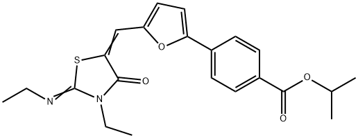 497226-38-7 isopropyl 4-(5-{[3-ethyl-2-(ethylimino)-4-oxo-1,3-thiazolidin-5-ylidene]methyl}-2-furyl)benzoate