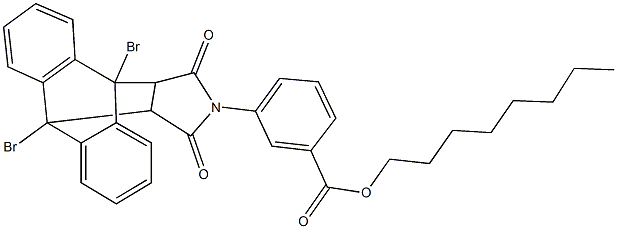 octyl 3-(1,8-dibromo-16,18-dioxo-17-azapentacyclo[6.6.5.0~2,7~.0~9,14~.0~15,19~]nonadeca-2,4,6,9,11,13-hexaen-17-yl)benzoate 结构式
