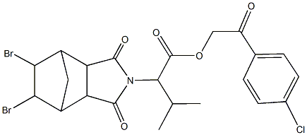 498529-83-2 2-(4-chlorophenyl)-2-oxoethyl 2-(8,9-dibromo-3,5-dioxo-4-azatricyclo[5.2.1.0~2,6~]dec-4-yl)-3-methylbutanoate