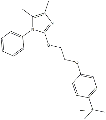 4-tert-butylphenyl 2-[(4,5-dimethyl-1-phenyl-1H-imidazol-2-yl)sulfanyl]ethyl ether|