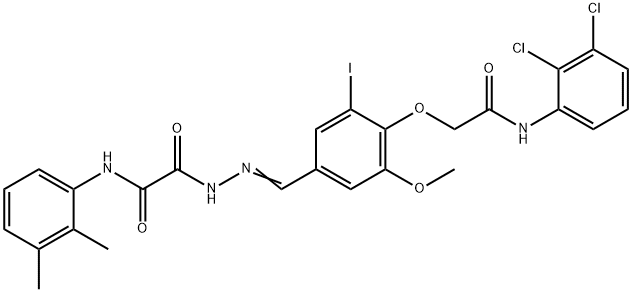 498562-60-0 2-(2-{4-[2-(2,3-dichloroanilino)-2-oxoethoxy]-3-iodo-5-methoxybenzylidene}hydrazino)-N-(2,3-dimethylphenyl)-2-oxoacetamide