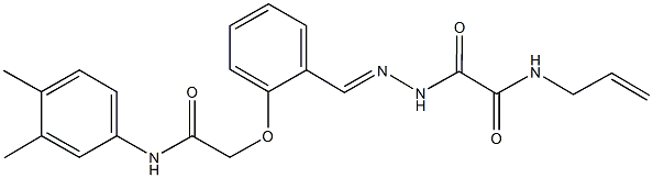 N-allyl-2-(2-{2-[2-(3,4-dimethylanilino)-2-oxoethoxy]benzylidene}hydrazino)-2-oxoacetamide Struktur