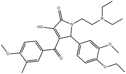 499116-74-4 1-[2-(diethylamino)ethyl]-5-(4-ethoxy-3-methoxyphenyl)-3-hydroxy-4-(4-methoxy-3-methylbenzoyl)-1,5-dihydro-2H-pyrrol-2-one