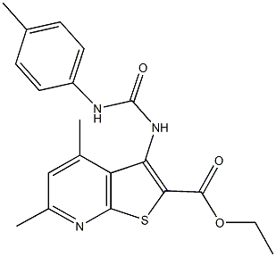 499141-02-5 ethyl 4,6-dimethyl-3-[(4-toluidinocarbonyl)amino]thieno[2,3-b]pyridine-2-carboxylate