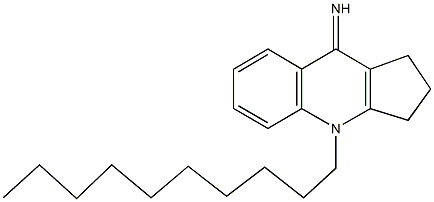 4-decyl-1,2,3,4-tetrahydro-9H-cyclopenta[b]quinolin-9-imine Struktur