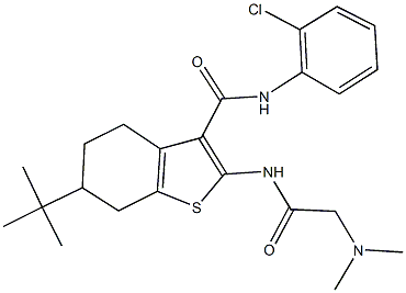 6-tert-butyl-N-(2-chlorophenyl)-2-{[(dimethylamino)acetyl]amino}-4,5,6,7-tetrahydro-1-benzothiophene-3-carboxamide Structure