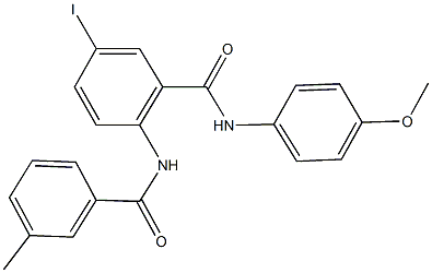 5-iodo-N-(4-methoxyphenyl)-2-[(3-methylbenzoyl)amino]benzamide 结构式
