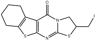 2-(iodomethyl)-2,3,6,7,8,9-hexahydro-5H-[1]benzothieno[2,3-d][1,3]thiazolo[3,2-a]pyrimidin-5-one Struktur