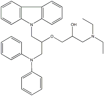 1-{2-(9H-carbazol-9-yl)-1-[(diphenylamino)methyl]ethoxy}-3-(diethylamino)-2-propanol Structure
