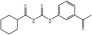 N-(3-acetylphenyl)-N'-(cyclohexylcarbonyl)thiourea 结构式