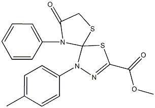 methyl 1-(4-methylphenyl)-8-oxo-9-phenyl-4,6-dithia-1,2,9-triazaspiro[4.4]non-2-ene-3-carboxylate|